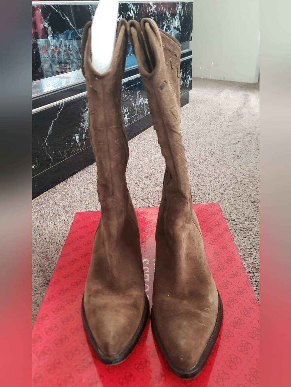 Guess Women’s Brown Suede Knee-High Boots